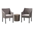 thumbnail image 7 of Philip Outdoor 3 Piece Wicker Chat Set with Cushions, Grey, Silver, 7 of 7