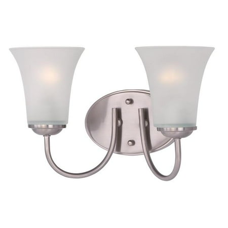 

8.5 x 14 in. Logan 2-Light Bath Vanity Satin Nickel