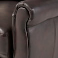 thumbnail image 5 of GDF Studio Memphis Standard Leather Recliner Club Chair, Brown, 5 of 11