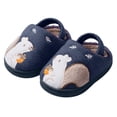 thumbnail image 3 of XXWXYD Flannel-Lined Winter Slippers for Babies - Soft Warm House Shoes for Toddler Kids Non-Skid Sole 𝖢ozy Indoor Slippers with Animal Ears Design, 3 of 5