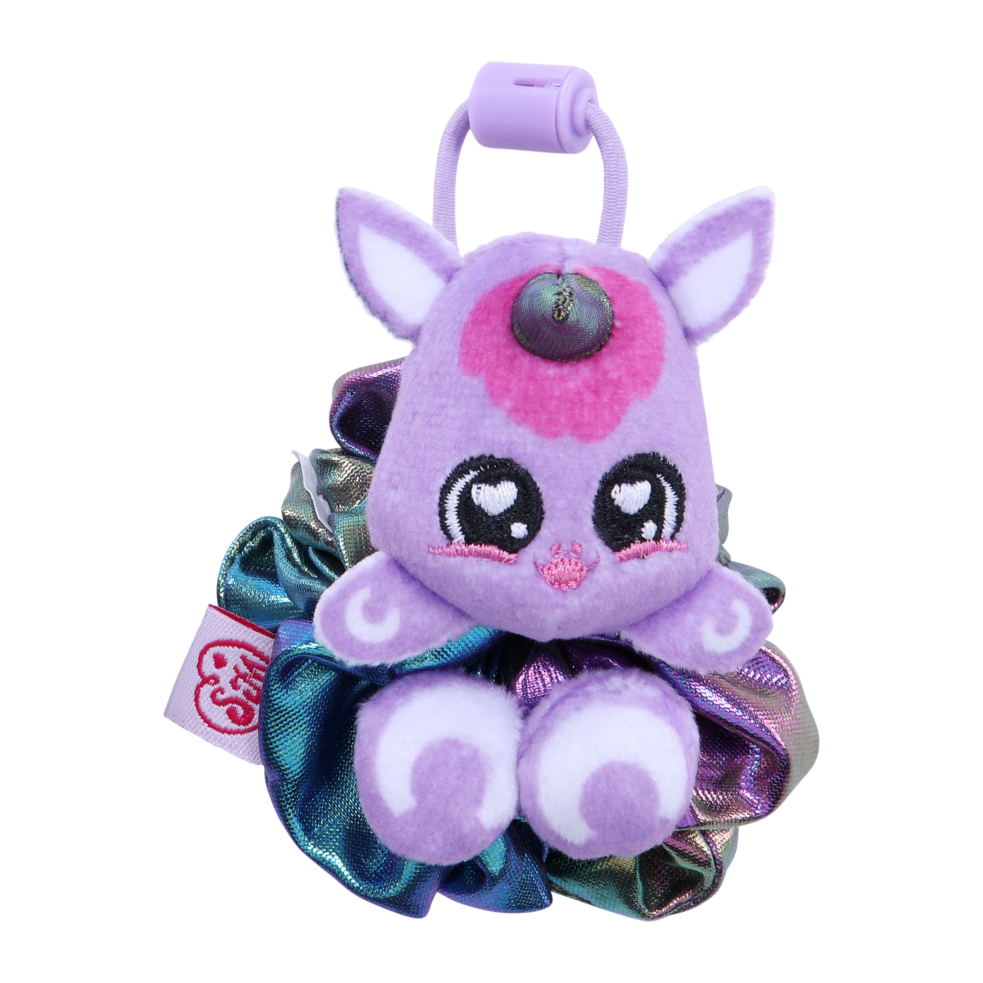 ScrunchMiez 4 Pack Excl. Scrunchies Transforms From Hair Scrunchie to Plush Friend & Backpack clip!