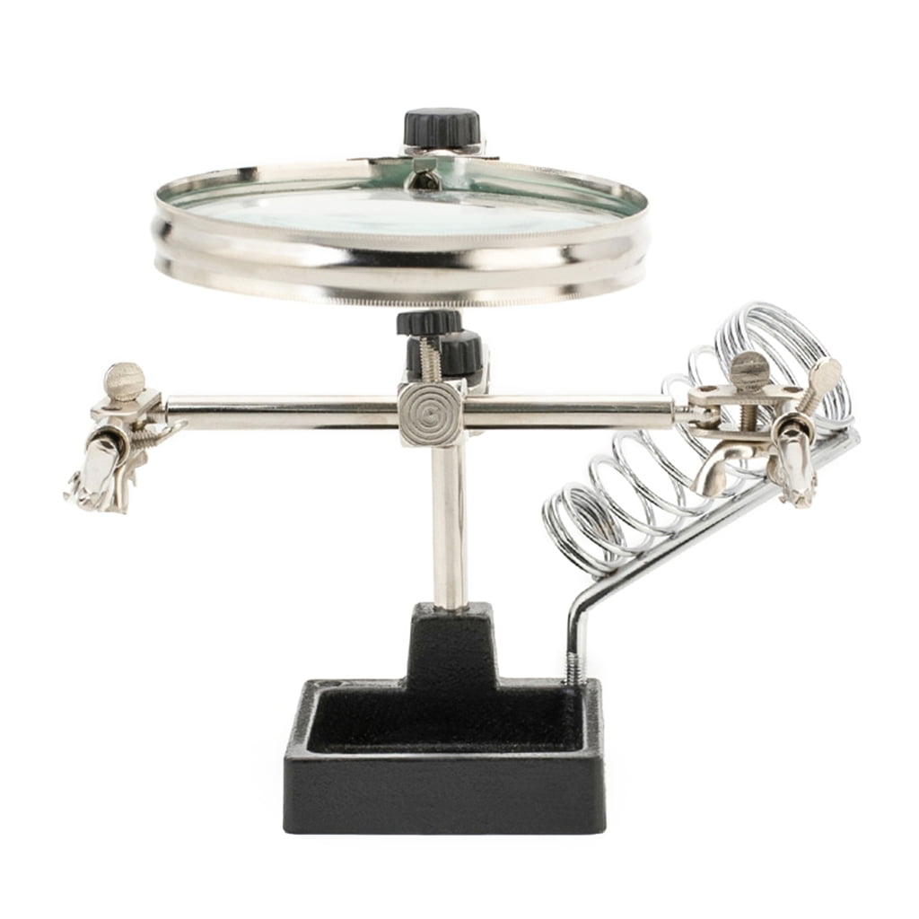 MOMOJIA MagnifyingGlass Soldering Iron Stand Magnifier Welding Rework-Repair Holder Tool