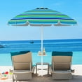 thumbnail image 2 of Costway 7.2 FT Portable Beach Umbrella Tilt Sand Anchor Cup Holder with Carry Bag Green, 2 of 10