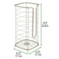thumbnail image 3 of mDesign Metal Free Standing Toilet Paper Stand, Holds 3 Rolls - Satin, 3 of 4
