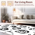 thumbnail image 2 of ODIKA 8'x8' Machine Washable Non-Slip Area Rug, Minimalist Ink Splash with Spot Motifs High Traffic Rug, Black, 308571, 2 of 7