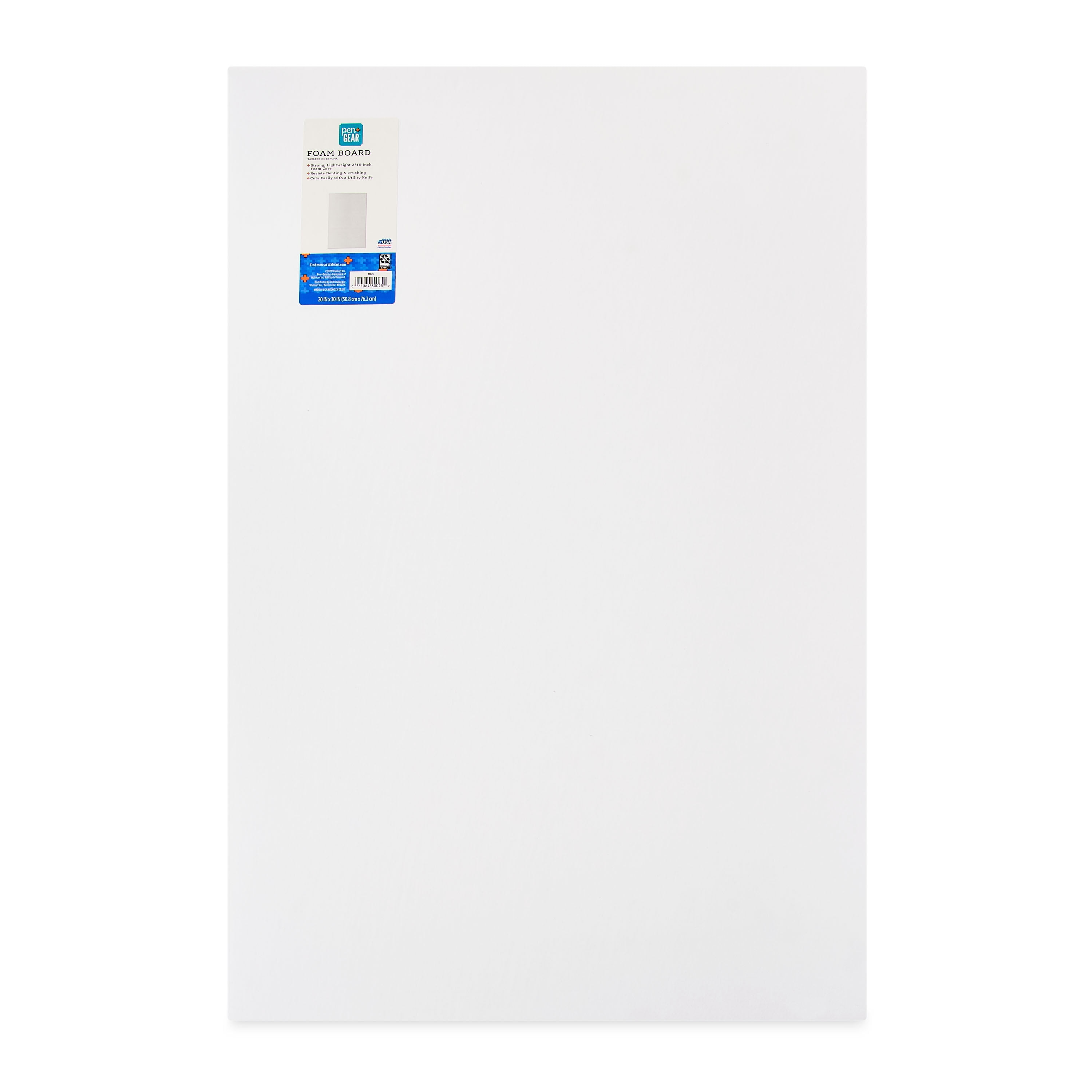 Pen+Gear White Foam Board, 20" x 30"