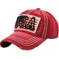 thumbnail image 1 of USA/AMERICANA RED VINTAGE BALLCAP Trump Patriot Make America Great Again Cap Dad Hats Trucker Retro Eagle MAGA, 1 of 4