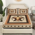 thumbnail image 3 of Erosebridal Tribal Aztec Full Sheet Sets, Rustic Cow Bedding Full Size, Texas Stars Decor, 3 of 7