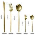 30Piece Gold Stainless Steel Silverware Set, Mirror Polished, Dishwasher Safe, for 6