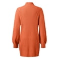 thumbnail image 4 of Kcodviy Automne Hiver à Manches Longues Robe Rayée d'Automne Col Roulé Couleur Unie Décontractée Robes Chandail pour Femmes Robe Chandail d'Hiver Chandail pour Dames Jolies Robes Portefeuille pour Femmes Robe, 4 of 5