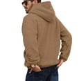 thumbnail image 3 of Men's Ultra Soft Fleece Hoodie Cozy Half Zip Pullover Sweatshirt with Kangaroo Pocket Warm and Stylish, 3 of 4