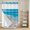 Blue, Beige, White, variant on Beach Coastal No Hook Shower Curtain with Snap in Liner, Waterproof Fabric Shower Curtains, Summer Nautical Seaside Ocean Shower Curtain Set Top See Through for Bathroom 72"x96"
