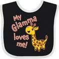 thumbnail image 3 of Inktastic My Glamma Loves Me Cute Giraffe Boys or Girls Baby Bib, 3 of 4