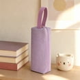thumbnail image 5 of Canvas Pencil Pouch, Solid Color Pencil Case with Carry Strap, Portable Stationery Organizer for Office Workstation Artist Drawing and Travel Storage, 5 of 6