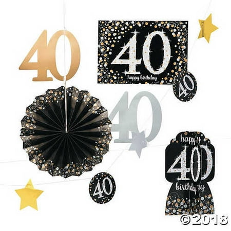  40th  Birthday  Sparkling Celebration Decorating Kit 