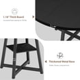 thumbnail image 4 of 47" Round Farmhouse Dining Table for 4-6, Rustic Wooden Kitchen Table with 300 lb Capacity, Adjustable Anti-Slip Legs – Black Ash / Light Ivory / Gray / Retro Color, 4 of 9