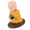 thumbnail image 1 of Solar Little Monk Figurine For Wealth Blessings, Funny Statue For Office Car Home, 1 of 8