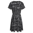 thumbnail image 5 of Chemistry And Science Elements Doodle Icons Dress Fashion Beach Short Sleeve Dresses Female Party Printed Sundress, 5 of 7