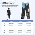 thumbnail image 4 of Picia Wild Blue Cool Dragon Mens Soft Woven Cotton Elastic Waistband Sleep Pajama Pant Lounge Sleep Pant With Pockets And Drawstring-Medium, 4 of 9