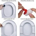 thumbnail image 3 of Topumt 4pcs Toilet Seat Bumper for Bidet Attachment with Strong Adhesive White, 3 of 5