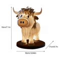 thumbnail image 2 of Yak Table Lamp Lighted Calf Animal Desk Light Ornament for Home Bedroom Bedside Decor, 2 of 4
