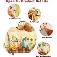 thumbnail image 5 of Fall Thanksgiving Tablecloth Pumpkin, Buffalo Plaid Thanksgiving Table Cloth 60 x 84 for Farmhouse Decor,Perfect for Kitchen Dinner, Restaurant ,Outdoor Holiday Picnic Table Cover, 5 of 6