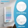 thumbnail image 2 of Archivador de pared Marbrasse de 11 niveles para colgar en metal blanco, 2 of 7