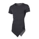 thumbnail image 1 of Camiseta holgada irregular rasgada para hombre Camiseta de manga corta con agujero ahuecado seitruly FS7772-11, 1 of 4