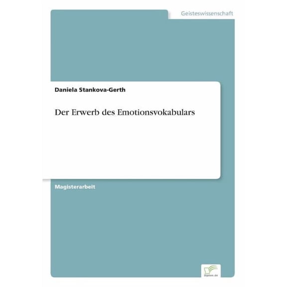 Der Erwerb des Emotionsvokabulars, (Paperback)