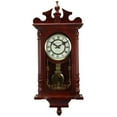 thumbnail image 2 of Bedford Collection Redwood Finish 25" Wall Clock with Pendulum and Chime, 2 of 2