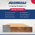 thumbnail image 5 of 3 FT - Prefinished Oak Overlap Threshold 3 1/2" Wide x 5/8" Thick with 5/16" High Overlap, 5 of 6