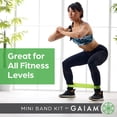 thumbnail image 4 of Gaiam Restore Mini Band Kit, juego de 3, ligero, mediano, pesado, bandas de resistencia para la parte inferior del cuerpo para ejercicios y entrenamientos de piernas y glúteos, bandas de 12 x 2, 4 of 7