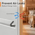 thumbnail image 3 of 19.7FT Weather Stripping Door Seal for Exterior Door Frame, Large Gap Seal,block light, Soundproof, Insulation, Easy to Install（White）, 3 of 8