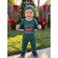 thumbnail image 4 of RUINIXCW Baby Christmas Outfit Letter Truck Embroidery Long Sleeve Romper and Hat, 4 of 8