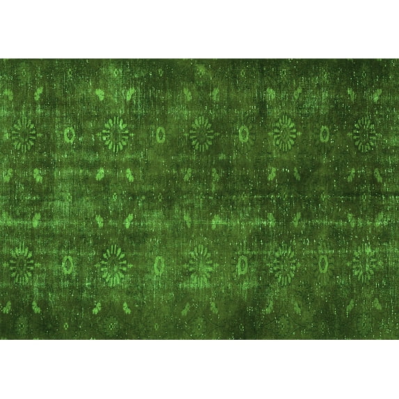 Ahgly Company Indoor Rectangle Persian Green Traditional Area Rugs, 7' x 10'