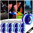 thumbnail image 1 of Luminous Light Up Quad Roller Skate Wheels With Bankroll Bearings Installed, 1 of 2