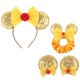 thumbnail image 1 of zhezesmila Diadema con Orejas de ratón de Belleza Clips clásicos para Orejas de ratón Belle Rose Bow Scrunchies para Mujeres niñas Accesorios de Vestido de Princesa Fiesta Cosplay, 1 of 5
