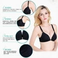 thumbnail image 3 of Women Wire Free Padded Solid Color Lingerie Underwear Front Closure Bra, 3 of 6