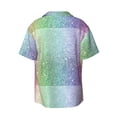 thumbnail image 2 of KLL Beautiful Glitter Print Men's Shirt Short Sleeve Button Down Summer Cuba Beach Shirts- 4X-Large, 2 of 7