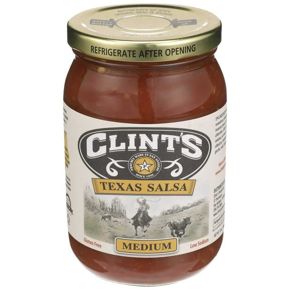 Clints Medium Texas Salsa, 16 Ounce -- 6 per case.