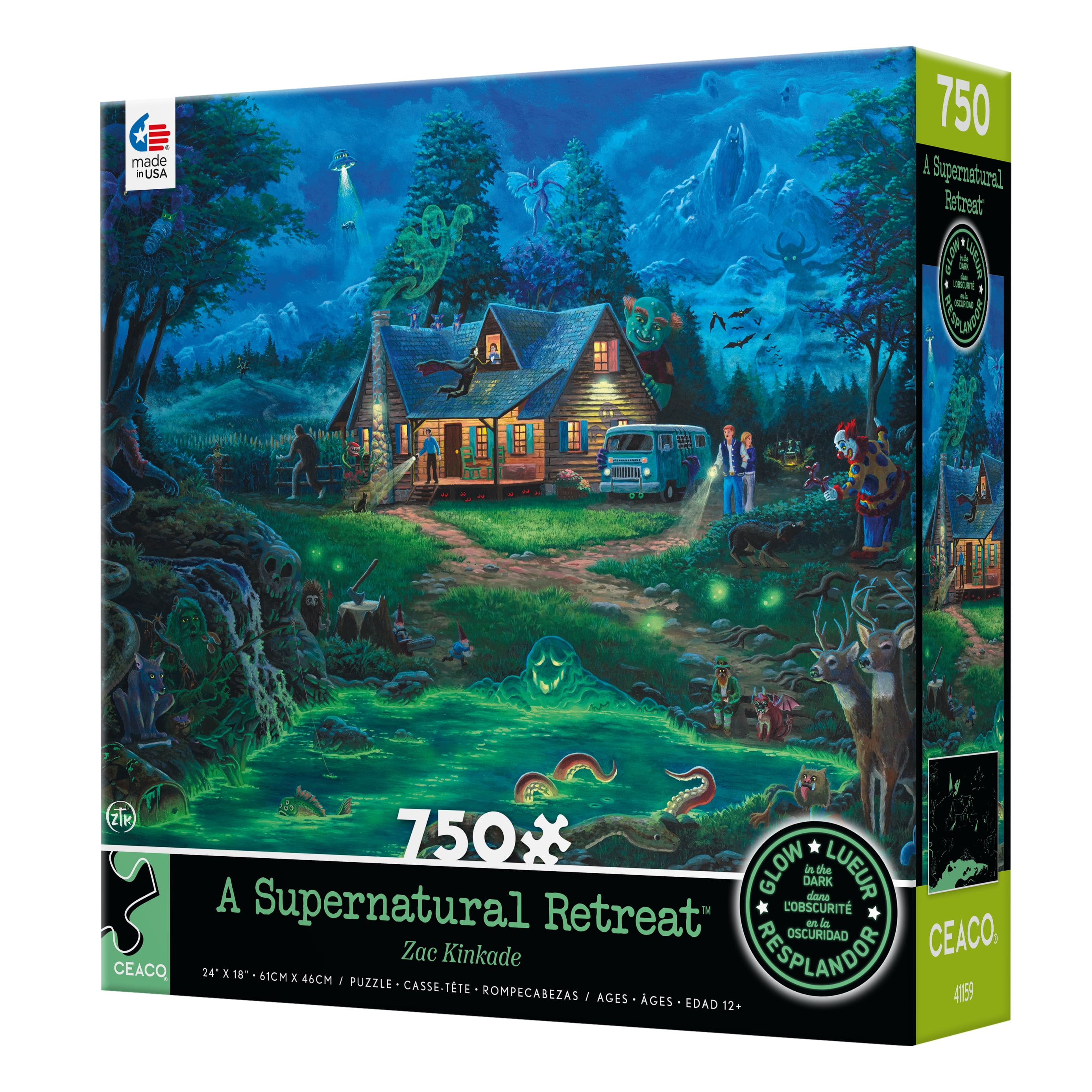 Ceaco 750 Piece A Supernatural Retreat Glow Interlocking Jigsaw