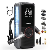 GOOLOO Tire Inflator A6 LITE Air Compressor for Tires,160 PSI,3X Faster Portable Air Pump for Car Tires,7500mAh Tire Pump with Tire Pressure Gauge for Motorcycle,E Bike,Ball,SUV