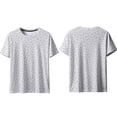 thumbnail image 3 of FRSASU Fashion Printed Leopard Pattern T-shirt for Men Round Neck Short Sleeve Men's Tee Tops Plus Size Streetwear Men T Shirts White-B, 3 of 9