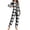 Black, variant on Womens Plaid Hooded Onesie Pajamas Comfort Casual Jumpsuit Matching Family Front Zipper Winter Warm Rompe Sleepwear Soft Thermal Nightwear Pj