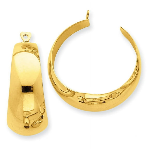 14k Polished Hoop Earring Jackets