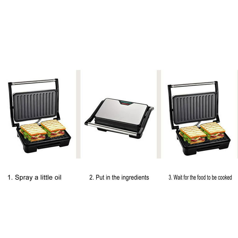 Universal Mini Panini Press 850W, Breakfast Sandwich Maker, Mini Grill,  Non-Stick 9x6 Grids  Fit Food of Up to 2 Thick, Perfect for Grilled  Cheese, Panini, Burgers, Sausages, and Vegetables - Yahoo