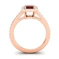 thumbnail image 4 of 2.95 Carat Natural Diamond Garnet Gemstone Unique Wedding Ring for Ladies Solid 18K Rose Gold Size 5 by Diamond-Capitals, 4 of 8