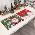 thumbnail image 2 of 4 Uds nuevo tejido Santa Claus muñeco de nieve decoración mantel personaje de dibujos animados almohadilla de aislamiento térmico 43*33*0,2 cm, 2 of 5