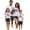 White, variant on 4th of July Family Matching Outfits Red White Blue Patriotic Short Sleeve Tops and Shorts Set