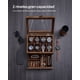 thumbnail image 3 of Caja de Relojes con 8 Ranuras, Estuche de Relojes de Madera de 2 Niveles con Tapa de Cristal, Nogal Rústico, 3 of 7